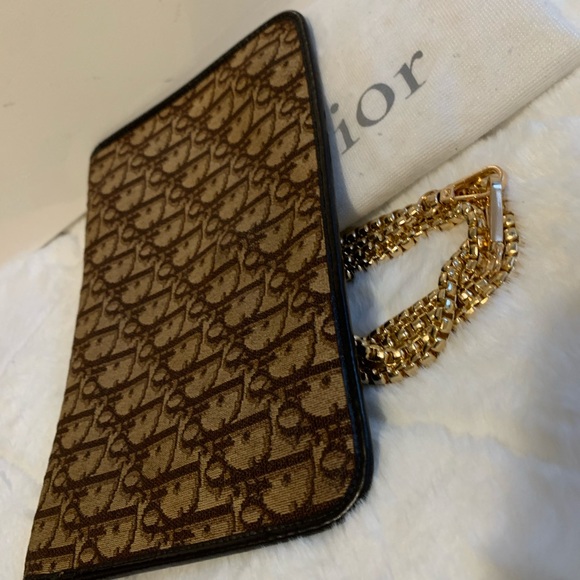 AUTHENTIC VINTAGE DIOR TROTTER CLUTCH/ADD CHAIN - Picture 3 of 10
